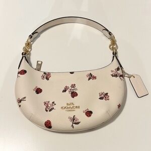 Ladybug and Floral Print Mini Coach Bag